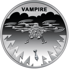 Пам`ятна монета НБУ 5грн `Українська бавовна. БПЛА "Vampire"` у сувенірному пакованні