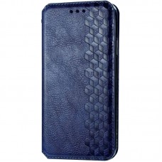 Кожаный чехол книжка GETMAN Cubic (PU) для Huawei Y6p  Синий (00000037902_5)