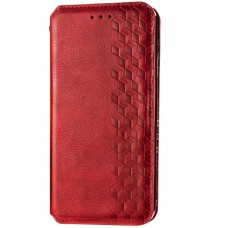 Кожаный чехол книжка GETMAN Cubic (PU) для Huawei Y6p  Красный (00000037902_3)