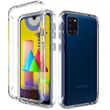 Чехол TPU+PC Full Body с защитой 360 для Samsung Galaxy A31  Прозрачный (00000039076_1)