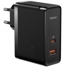 СЗУ Baseus GaN5 Pro Type-C+USB 100W EU (CCGP09020)  Черный - 00000059152_1