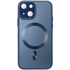 Чехол TPU+Glass Sapphire Midnight with MagSafe для Apple iPhone 13 (6.1")  Синий / Deep navy - 00000065446_6