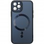 Чехол TPU+Glass Sapphire Midnight with MagSafe для Apple iPhone 14 Pro (6.1