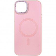 Чехол TPU+Glass Sapphire Midnight Open Camera with MagSafe для Apple iPhone 15 Plus (6.7")  Розовый / Pink Sand - 00000066257_5