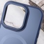 Чехол TPU+Glass Sapphire Midnight Open Camera with MagSafe для Apple iPhone 15 Pro Max (6.7