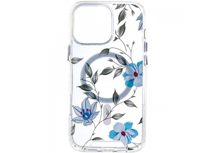 TPU+PC чохол Clear Garden with MagSafe для Apple iPhone 16 Pro Max (6.9