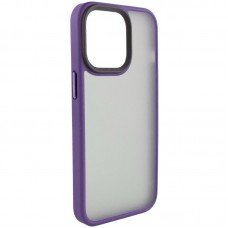 TPU+PC чохол Metal Buttons для Apple iPhone 12 Pro / 12 (6.1")  Темно-фіолетовий - 00000039993_9