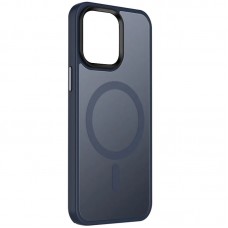TPU+PC чохол Metal Buttons with MagSafe Colorful для Apple iPhone 13 (6.1")  Синій / Navy Blue - 00000064996_5