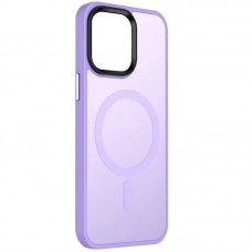 TPU+PC чохол Metal Buttons with MagSafe Colorful для Apple iPhone 13 (6.1")  Бузковий / Light Purple - 00000064996_6