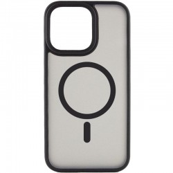TPU+PC чохол Metal Buttons with MagSafe для Apple iPhone 15 Pro Max (6.7")  Чорний / Black - 00000065612_4
