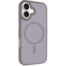 TPU+PC чохол Metal Buttons with MagSafe для Apple iPhone 17 (6.3")  Сірий / Grey - 00000081722_4