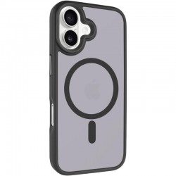 TPU+PC чохол Metal Buttons with MagSafe для Apple iPhone 17 (6.3")  Чорний / Black - 00000081722_1