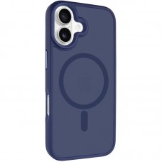 TPU+PC чохол Metal Buttons with MagSafe для Apple iPhone 17 (6.3")  Синій / Navy Blue - 00000081722_2