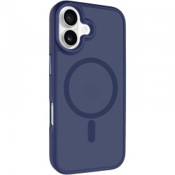 TPU+PC чохол Metal Buttons with MagSafe для Apple iPhone 17 (6.3")  Синій / Navy Blue - 00000081722_2