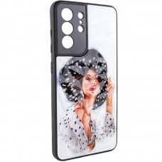 TPU+PC чохол Prisma Ladies для Samsung Galaxy S22 Ultra  Girl in a hat - 00000058246_5
