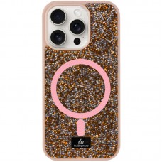 TPU чохол Bling World Rock Diamond with MagSafe для Apple iPhone 13 Pro Max (6.7")  Rose Gold - 00000075847_9