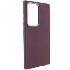 TPU чохол Bonbon Metal Style для Samsung Galaxy S24 Ultra  Бордовий / Plum - 00000068447_2