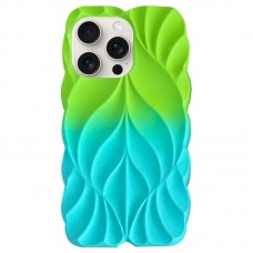 TPU чохол Leaf для Apple iPhone 15 Pro Max (6.7")  Green / Aqua - 00000077610_1
