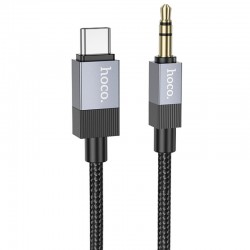 Аудіо кабель Aux Hoco UPA32B Clever digital (Type-C to AUX 3.5mm) (1m)  Black - 00000079122_1