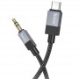 Аудіо кабель Aux Hoco UPA32B Clever digital (Type-C to AUX 3.5mm) (1m)