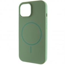 Чохол Silicone Case Full Protective (AA) NO LOGO with MagSafe для Apple iPhone 15 (6.1")  Зелений / Pine green - 00000076453_10