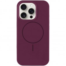 Чохол Silicone Case Full Protective (AA) NO LOGO with MagSafe для Apple iPhone 15 Pro Max (6.7")  Бордовий / Plum - 00000076456_5