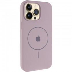 Чохол Silicone Case Full Protective (AA) V2 with MagSafe для Apple iPhone 14 Pro Max (6.7")  Сірий / Lavender - 00000080658_10