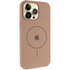 Чохол Silicone Case Full Protective (AA) V2 with MagSafe для Apple iPhone 15 Pro (6.1")  Бежевий / Desert Gold - 00000080660_1