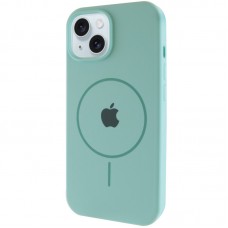 Чохол Silicone Case Full Protective (AA) with MagSafe для Apple iPhone 15 (6.1")  Бірюзовий / Light Turquoise - 00000076434_3