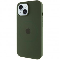 Чохол Silicone Case Full Protective (AA) with MagSafe для Apple iPhone 15 (6.1")  Зелений / Cyprus Green - 00000076434_8