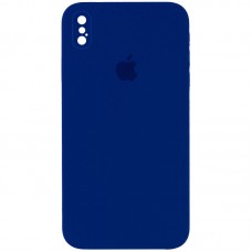 Чохол Silicone Case Square Full Camera Protective (AA) для Apple iPhone XS Max (6.5")  Синій / Deep navy - 00000040232_44
