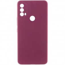 Чохол Silicone Cover Lakshmi Full Camera (AAA) для Motorola Moto E40  Бордовий / Plum - 00000066986_1