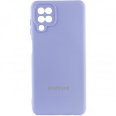 Чохол Silicone Cover Lakshmi Full Camera (AAA) with Logo для Samsung Galaxy A12  Бузковий / Dasheen - 00000085728_11