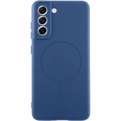 Чохол Silicone Cover Lakshmi Full Camera (AA) with MagFit для Samsung Galaxy S21 FE  Синій / Navy blue - 00000078232_5