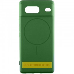 Чохол Silicone Cover Lakshmi Full Camera (AA) with Magnetic Fit для Google Pixel 8a  Зелений / Dark green - 00000078224_2