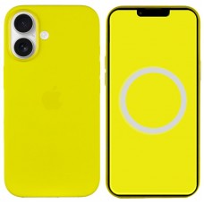 Чохол Silicone case (AAA) with Magsafe and Animation (button) для Apple iPhone 16 (6.1")  Star Fruit - 00000076345_6