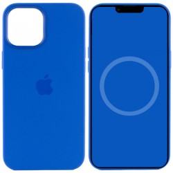 Чохол Silicone case (AAA) with Magsafe and Animation для Apple iPhone 12 Pro / 12 (6.1")  Синій / Capri Blue - 00000042951_14