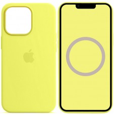 Чохол Silicone case (AAA) with Magsafe and Animation для Apple iPhone 13 Pro (6.1")  Жовтий / Lemon Zest - 00000051654_9