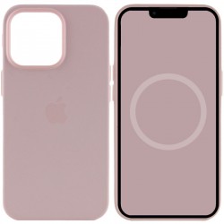 Чохол Silicone case (AAA) with Magsafe and Animation для Apple iPhone 13 Pro Max (6.7")  Рожевий / Chalk Pink - 00000051655_4