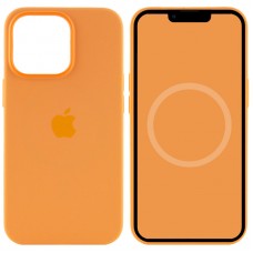 Чохол Silicone case (AAA) with Magsafe and Animation для Apple iPhone 13 Pro Max (6.7")  Помаранчевий / Marigold - 00000051655_3