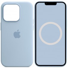 Чохол Silicone case (AAA) with Magsafe and Animation для Apple iPhone 14 Pro Max (6.7")  Блакитний / Sky - 00000072057_2