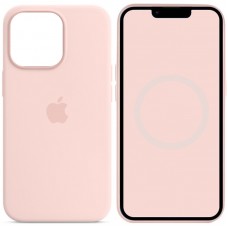 Чохол Silicone case (AAA) with Magsafe and Animation для Apple iPhone 14 Pro Max (6.7")  Рожевий / Chalk Pink - 00000072057_6