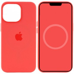 Чохол Silicone case (AAA) with Magsafe and Animation для Apple iPhone 15 Pro Max (6.7")  Червоний / Guava - 00000067534_3