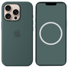 Чохол Silicone case (AAA) with Magsafe and Animation для Apple iPhone 16 Pro Max (6.9")  Lake Green - 00000074447_7