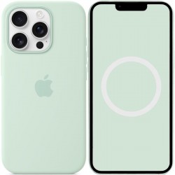 Чохол Silicone case (AAA) with Magsafe and Animation для Apple iPhone 16 Pro Max (6.9")  Aquamarine - 00000074447_11