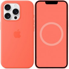 Чохол Silicone case (AAA) with Magsafe and Animation для Apple iPhone 16 Pro Max (6.9")  Tangerine - 00000074447_12