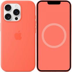 Чохол Silicone case (AAA) with Magsafe and Animation для Apple iPhone 16 Pro Max (6.9")  Tangerine - 00000074447_12