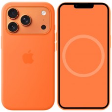 Чохол Silicone case (AAA) with Magsafe and Animation для Apple iPhone 17 Pro (6.3")  Orange - 00000081569_12