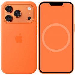 Чохол Silicone case (AAA) with Magsafe and Animation для Apple iPhone 17 Pro (6.3")  Orange - 00000081569_12