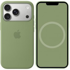 Чохол Silicone case (AAA) with Magsafe and Animation для Apple iPhone 17 Pro (6.3")  Light Moss - 00000081569_15